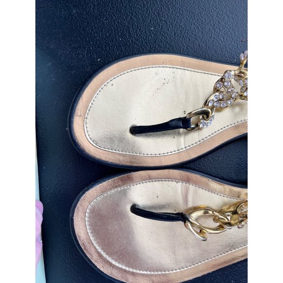 Classified Sandals Flip flop style with straps Black with Stones 6.5M - Picture 8 of 8